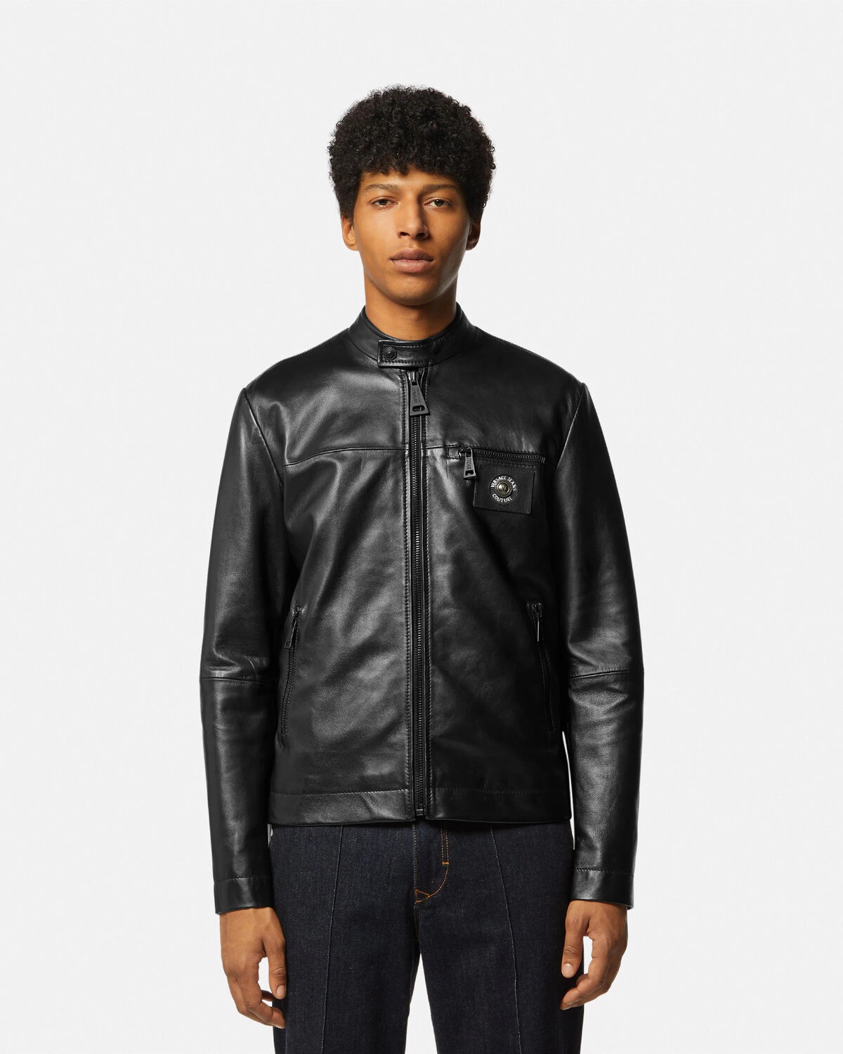 V-Emblem Coated Jacket - 4