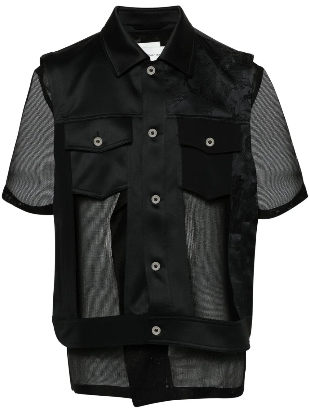 layered cut-out vest - 1