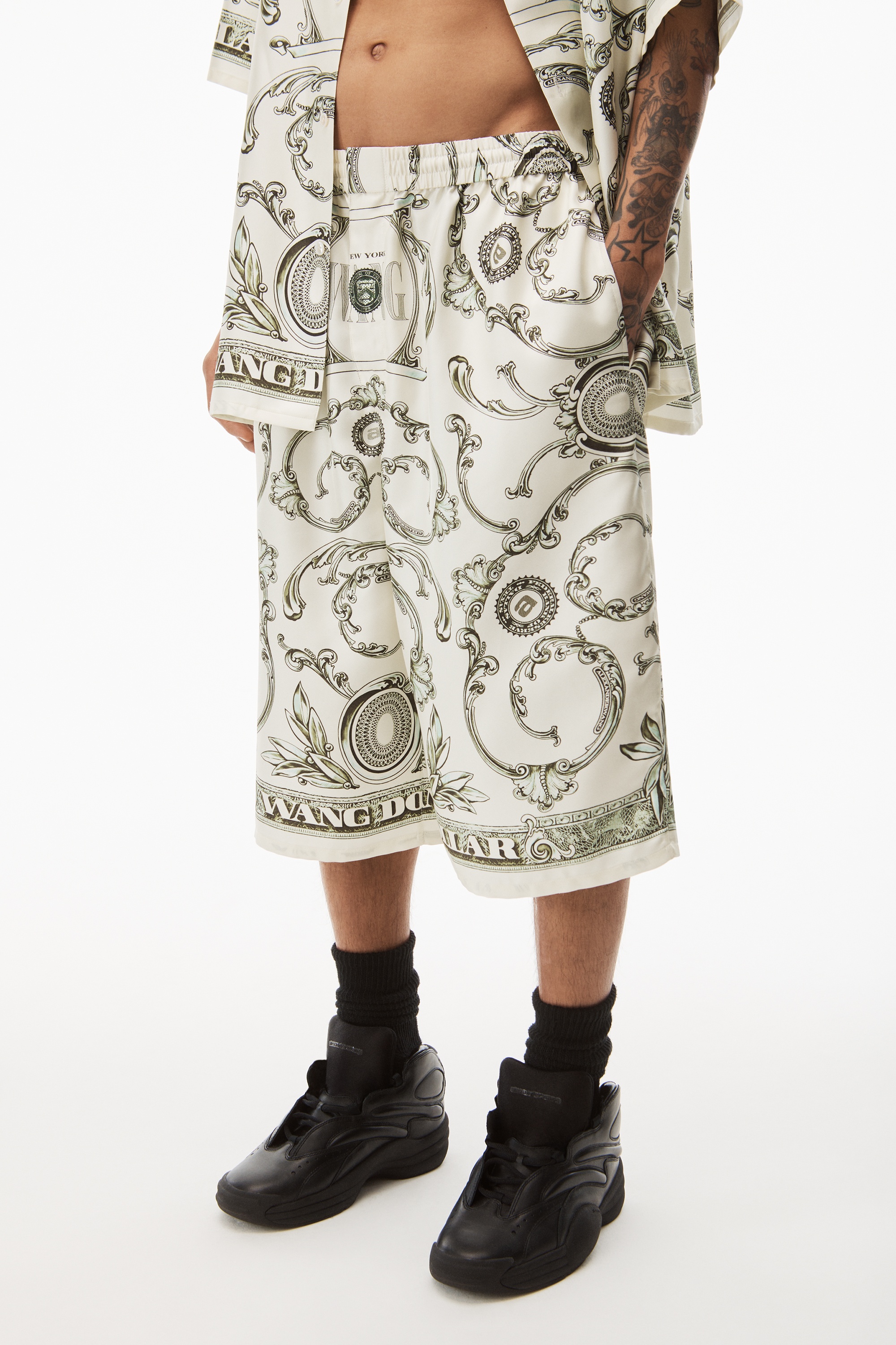 MONEY PRINT BOXER SHORTS IN SILK TWILL - 3