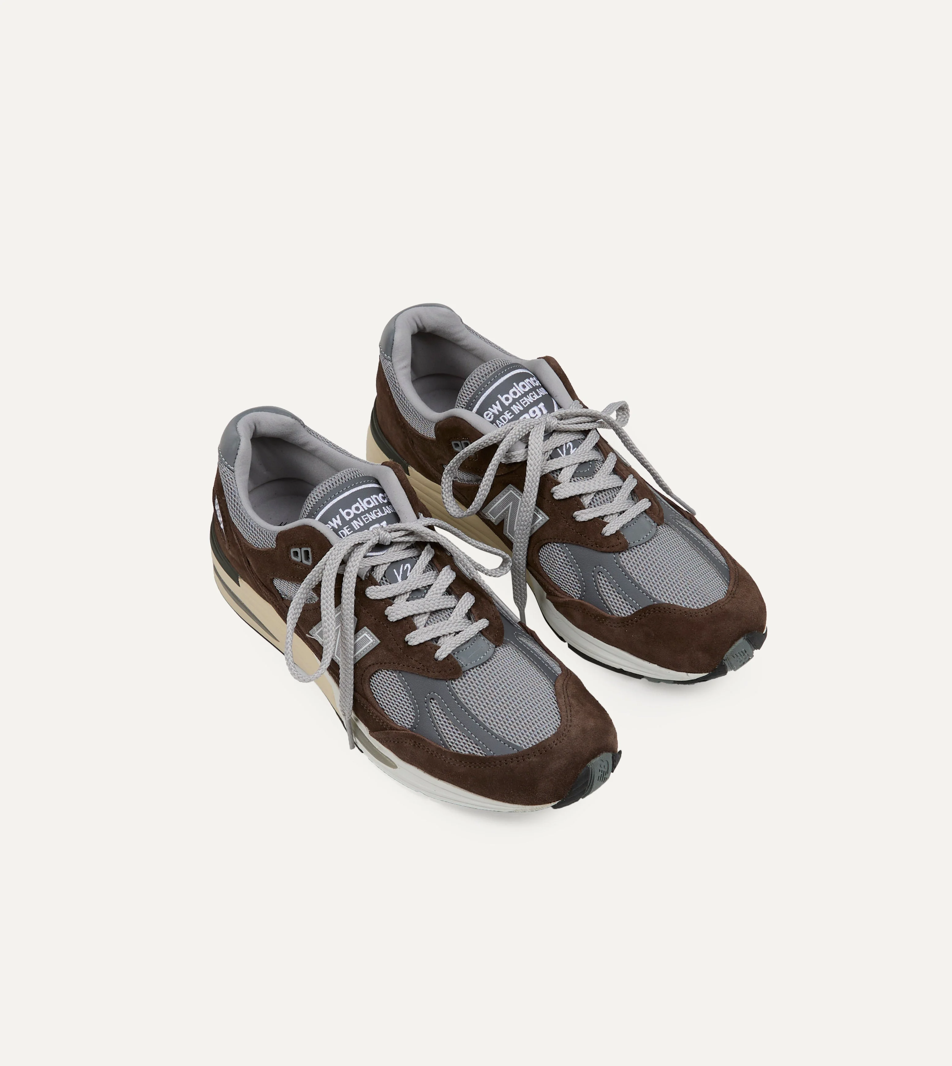 New Balance 'Elevated Essentials' Brown Alloy Made in UK 991v2 Trainers - 1