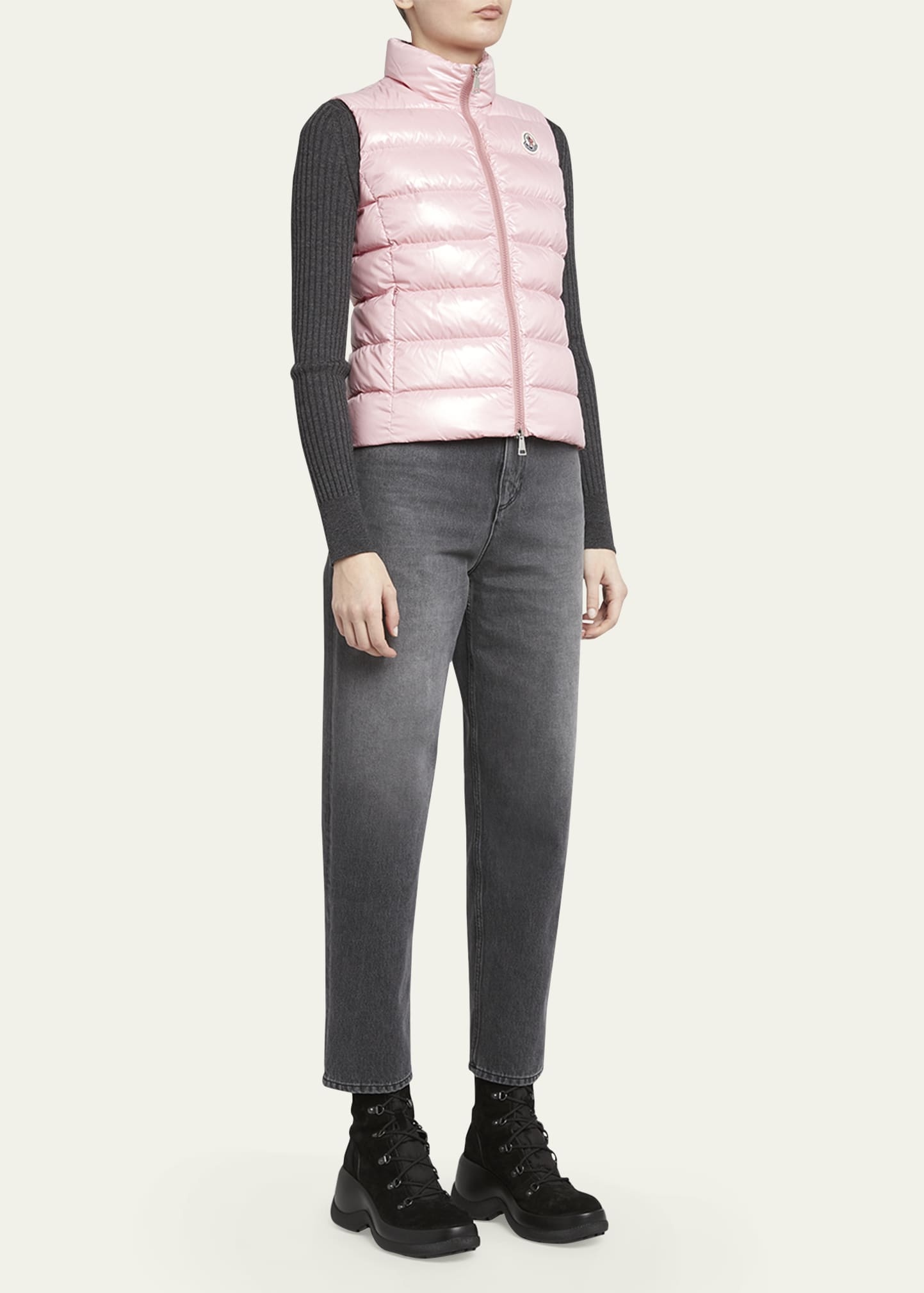 Ghany Shiny Quilted Puffer Vest - 2