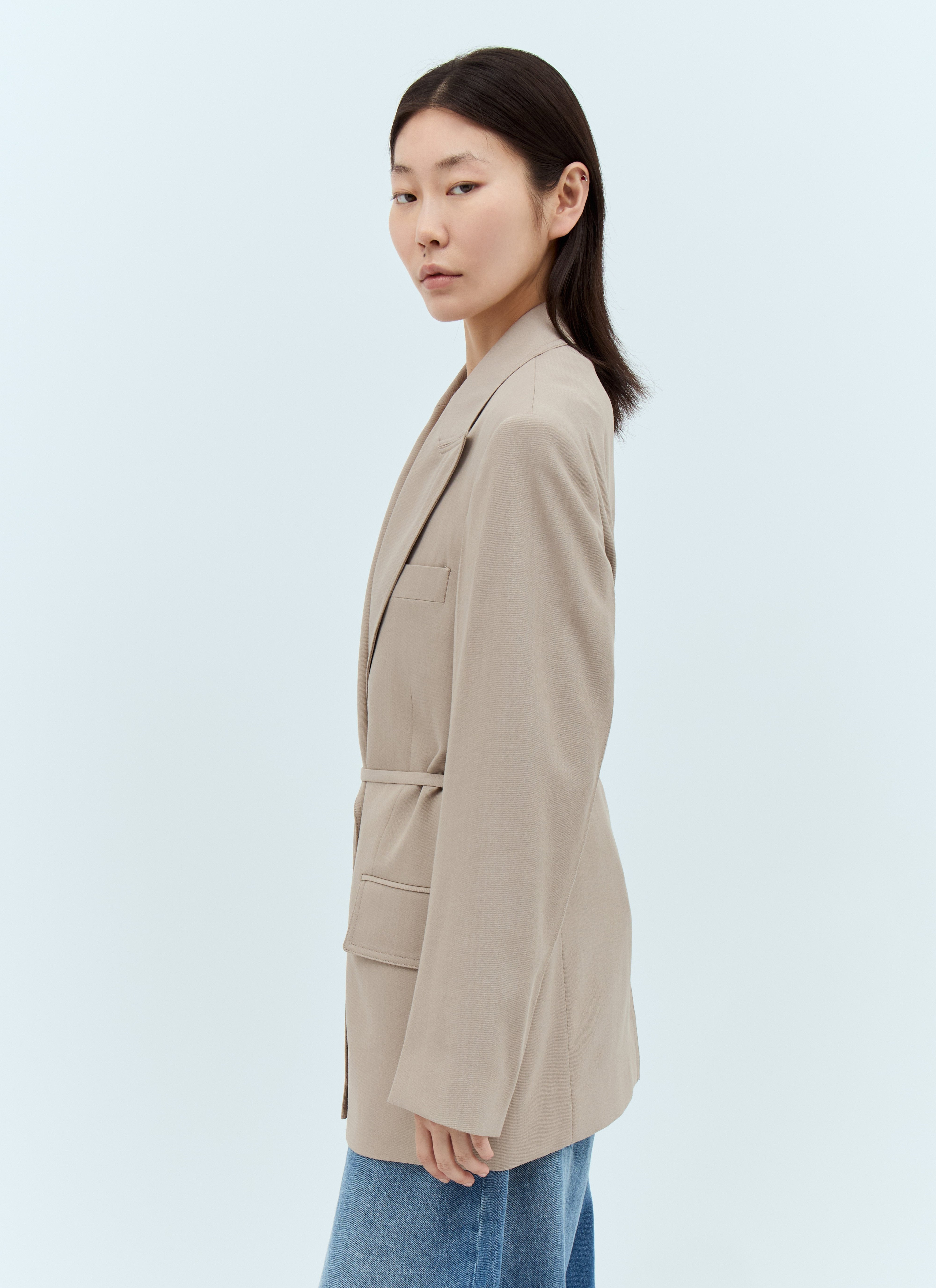 Acne Studios Women Peak Lapels Belted Blazer - 4