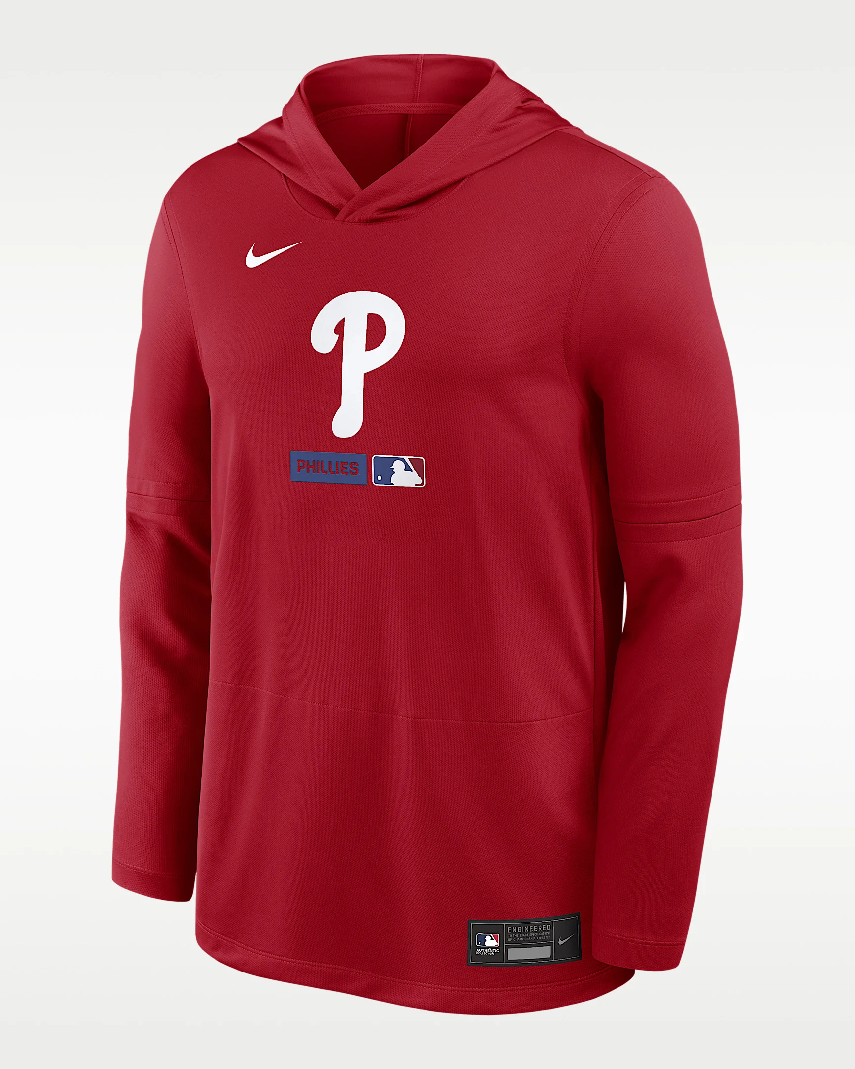 Philadelphia Phillies Authentic Collection Men's Nike Dri-FIT MLB Long-Sleeve Hooded Top - 1