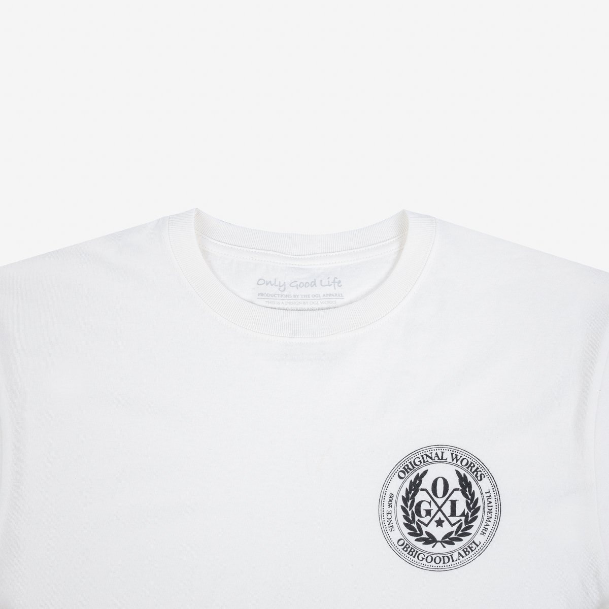 OGL-TEE-LOT20-LOGO-LS-CRM OGL 6.2oz Ringspun Long Sleeve T-shirt - Silkscreen Printed 'OGL Logo' - C - 8