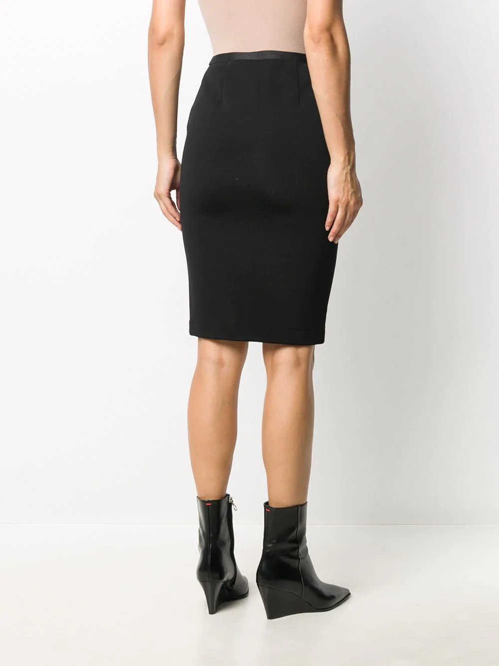 zip side-slit pencil skirt - 4