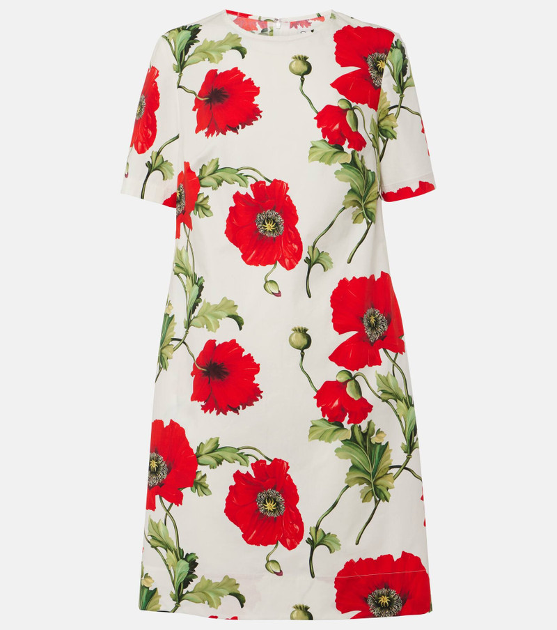Floral cotton-blend minidress - 1