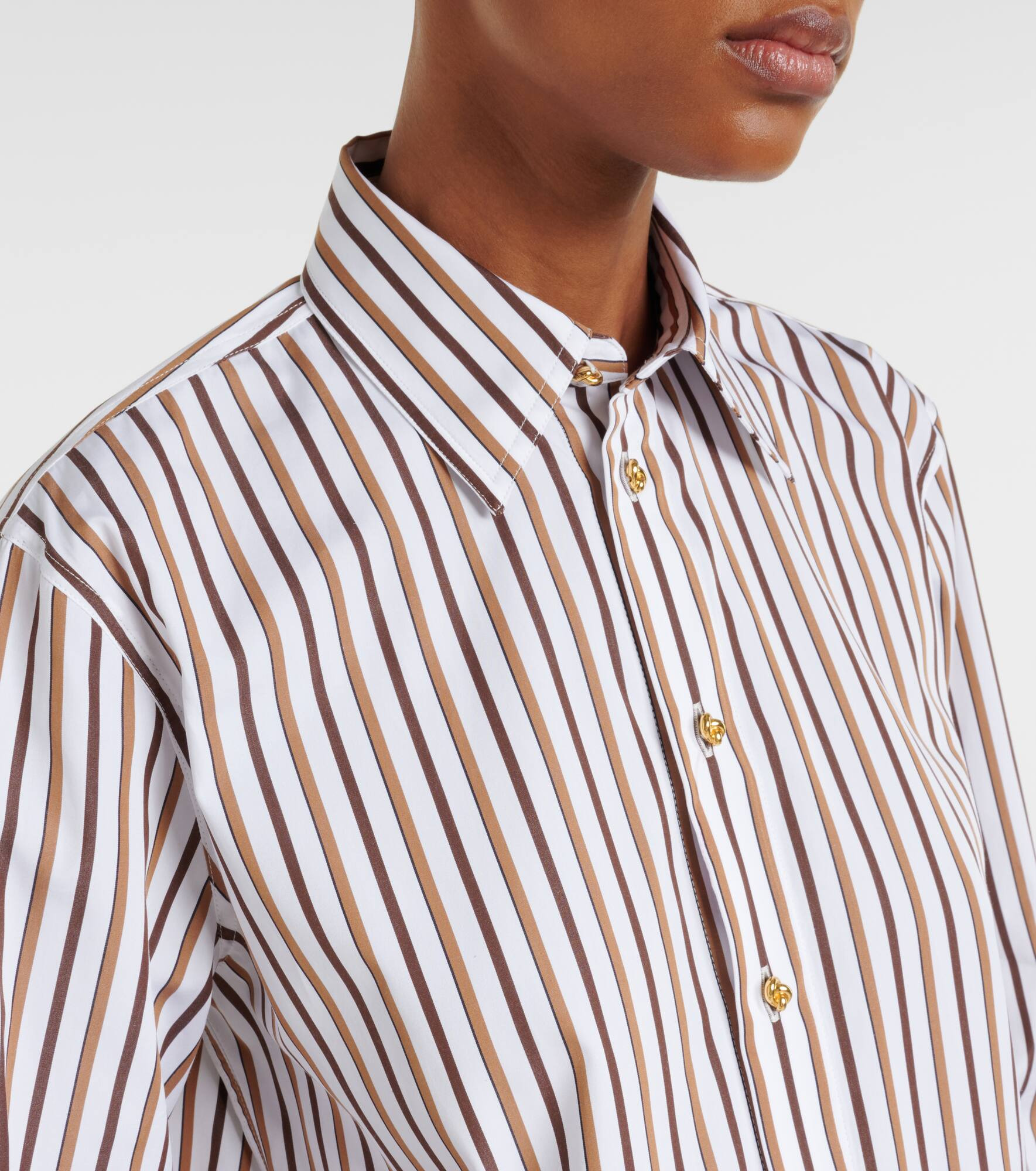 Striped cotton poplin shirt - 4