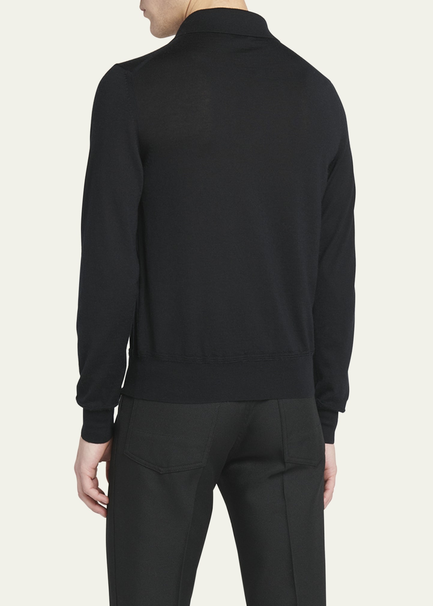 Men's Cashmere-Silk Polo Sweater - 3