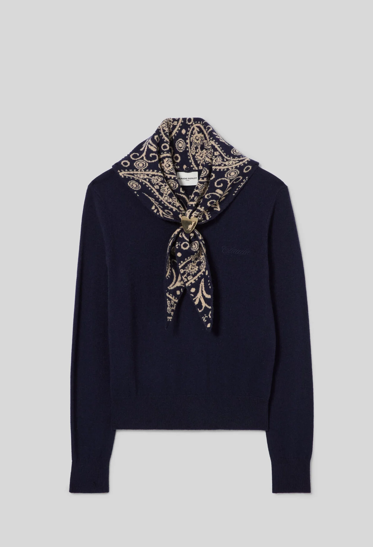 GOLD HEART JEWEL KNIT JUMPER - 1