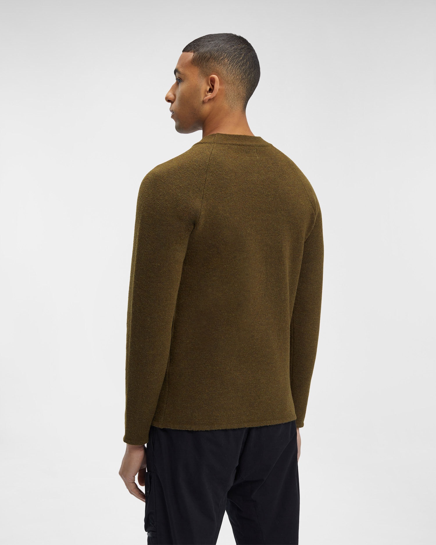 Reversible Double-Knit Crew Neck Sweater