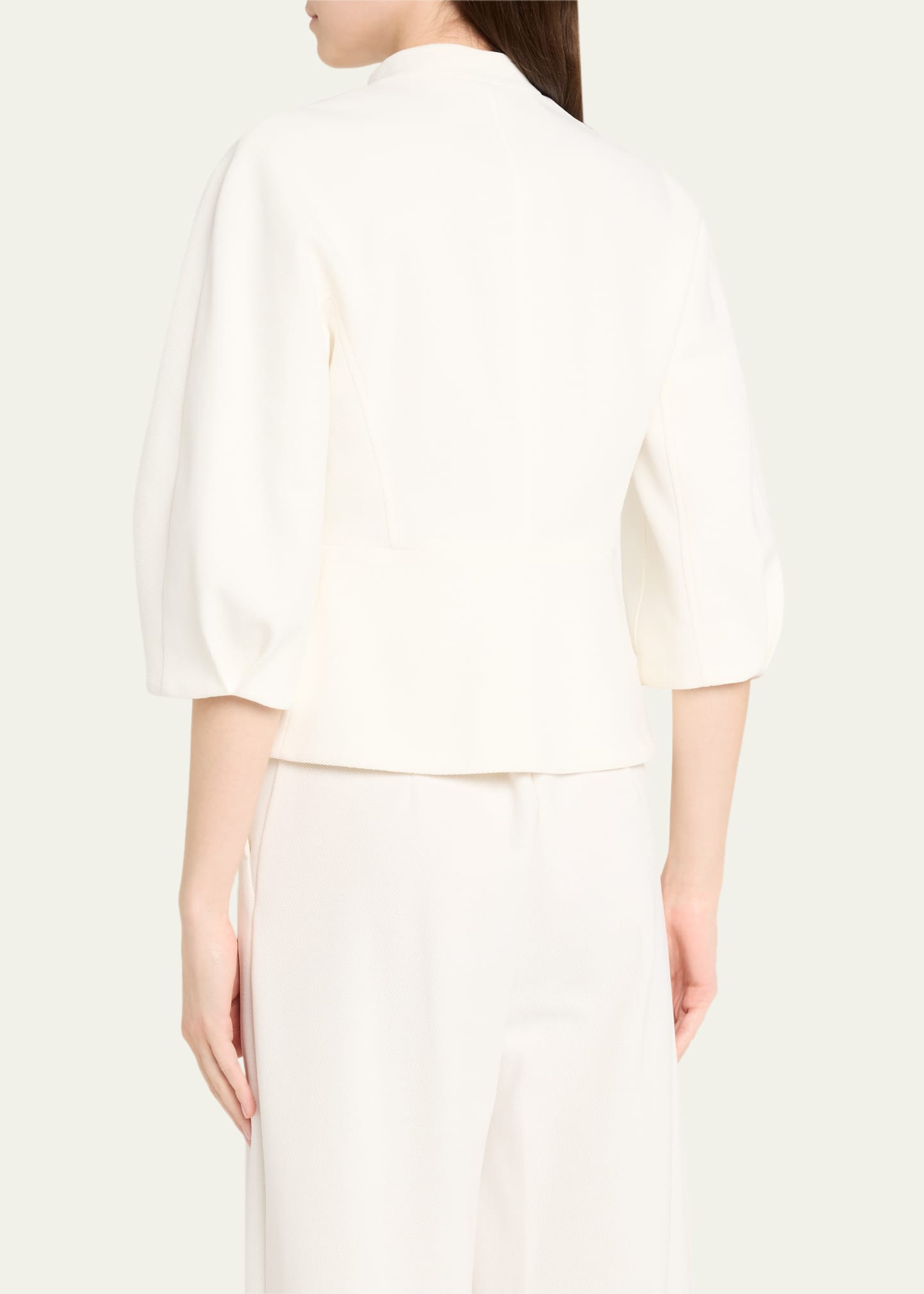Nastro Three-Quarter Sleeve Cotton Jacket - 3