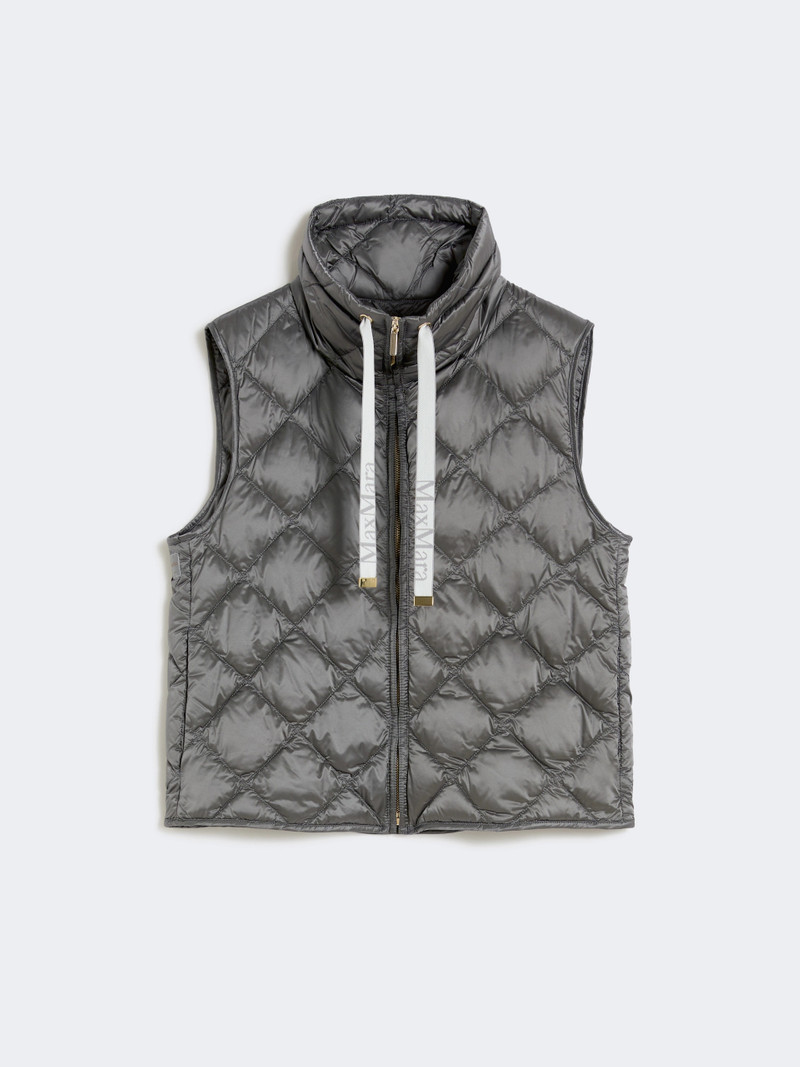 TREGIC Padded water-repellent nylon canvas gilet - DARK GREY 1
