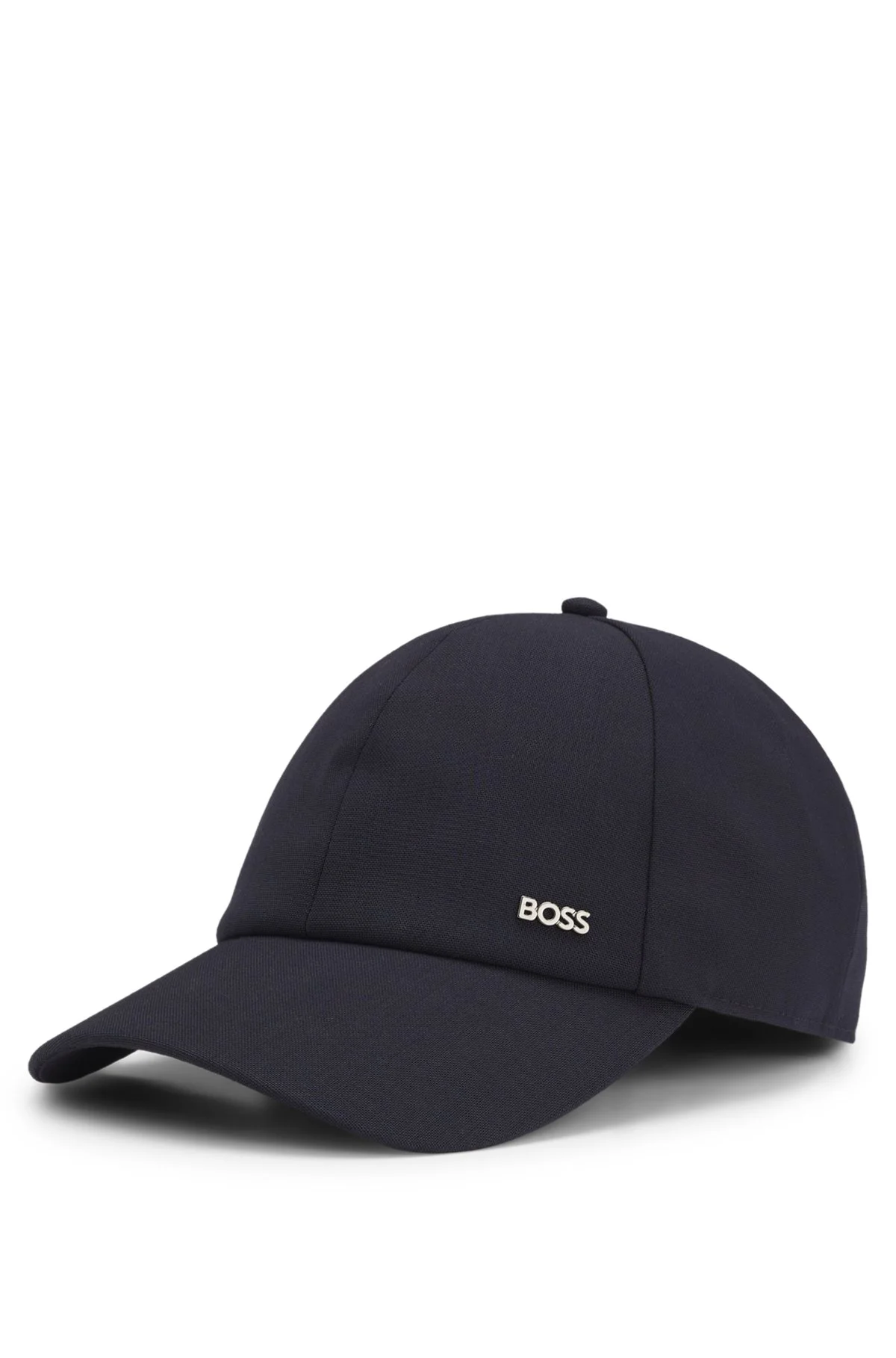 CAP IN VIRGIN WOOL WITH LOGO TRIM - 1