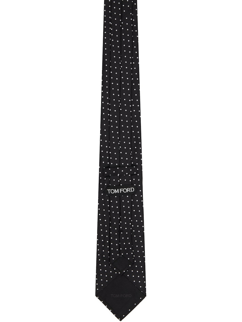 TOM FORD Black Micro Dot Weave Tie outlook