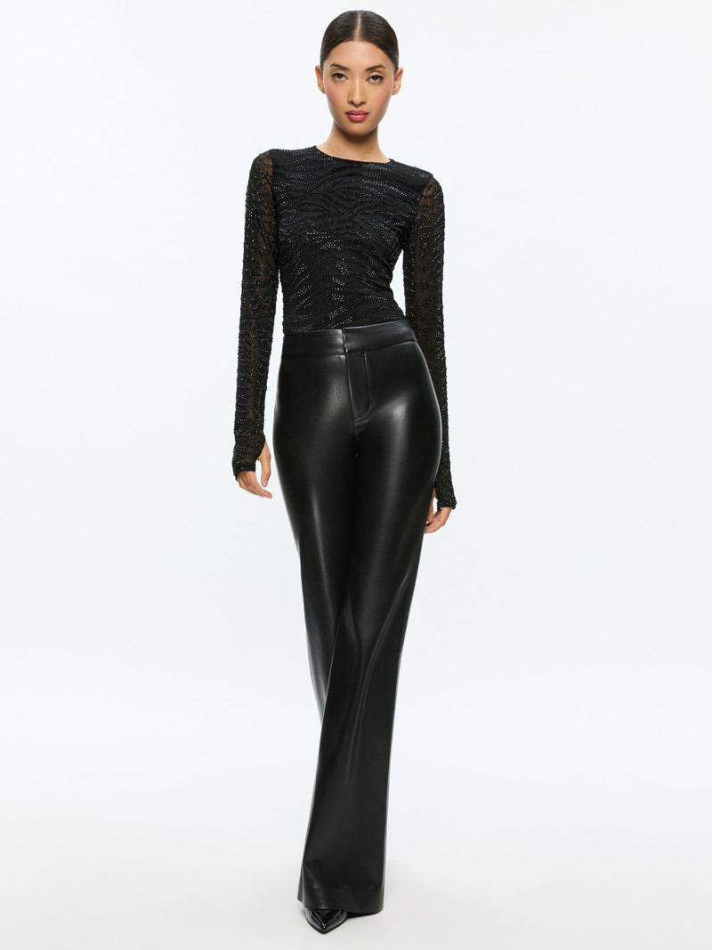 DELAINA EMBELLISHED CREW NECK LONG SLEEVE TOP 1