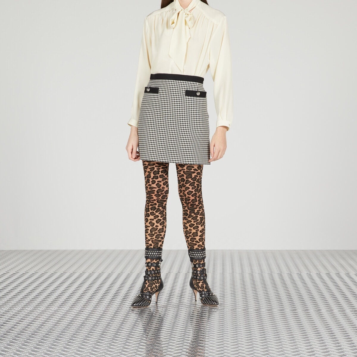 Gucci Gingham Cotton Skirt - 2