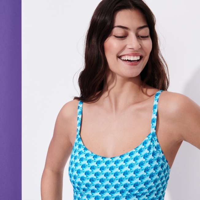 Women One-Piece Swimsuit Micro Waves - 4