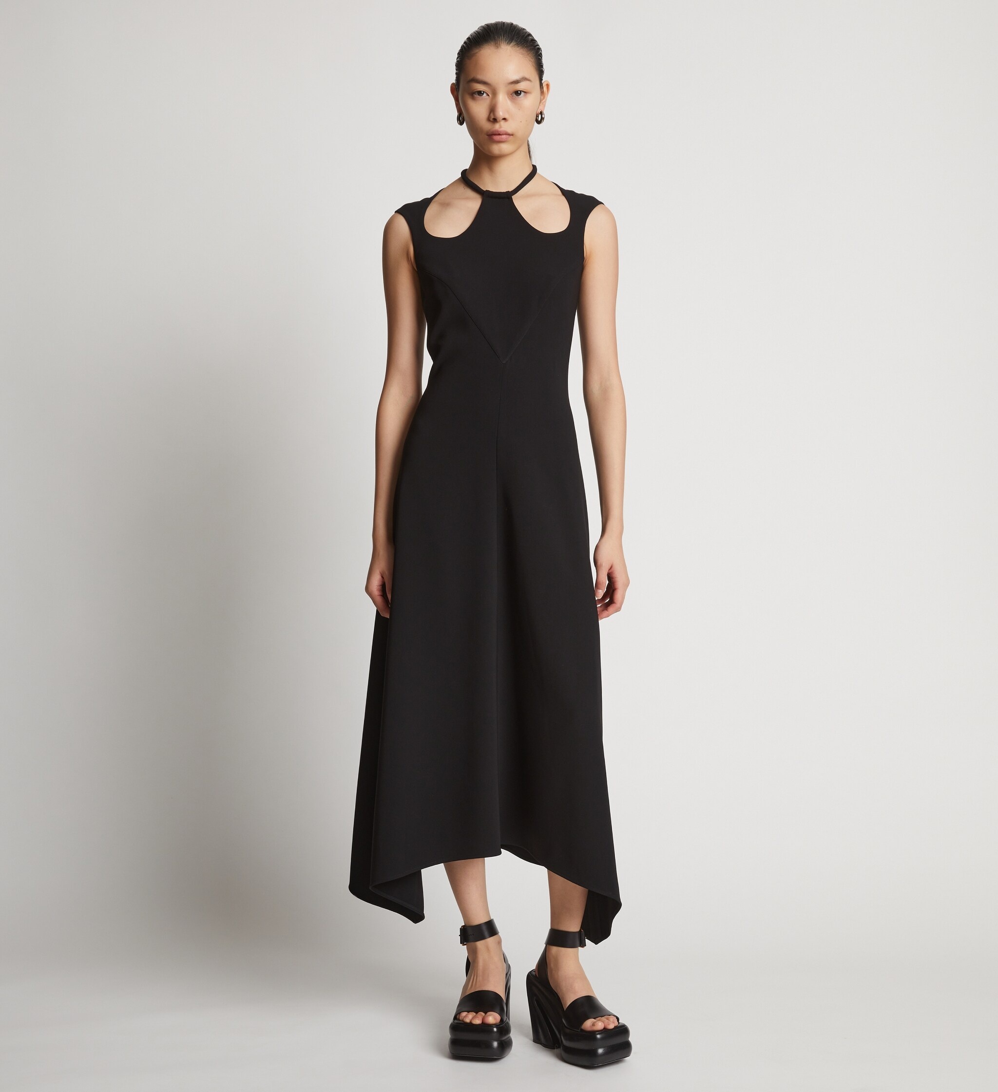 Matte Viscose Crepe A-Line Dress - 2