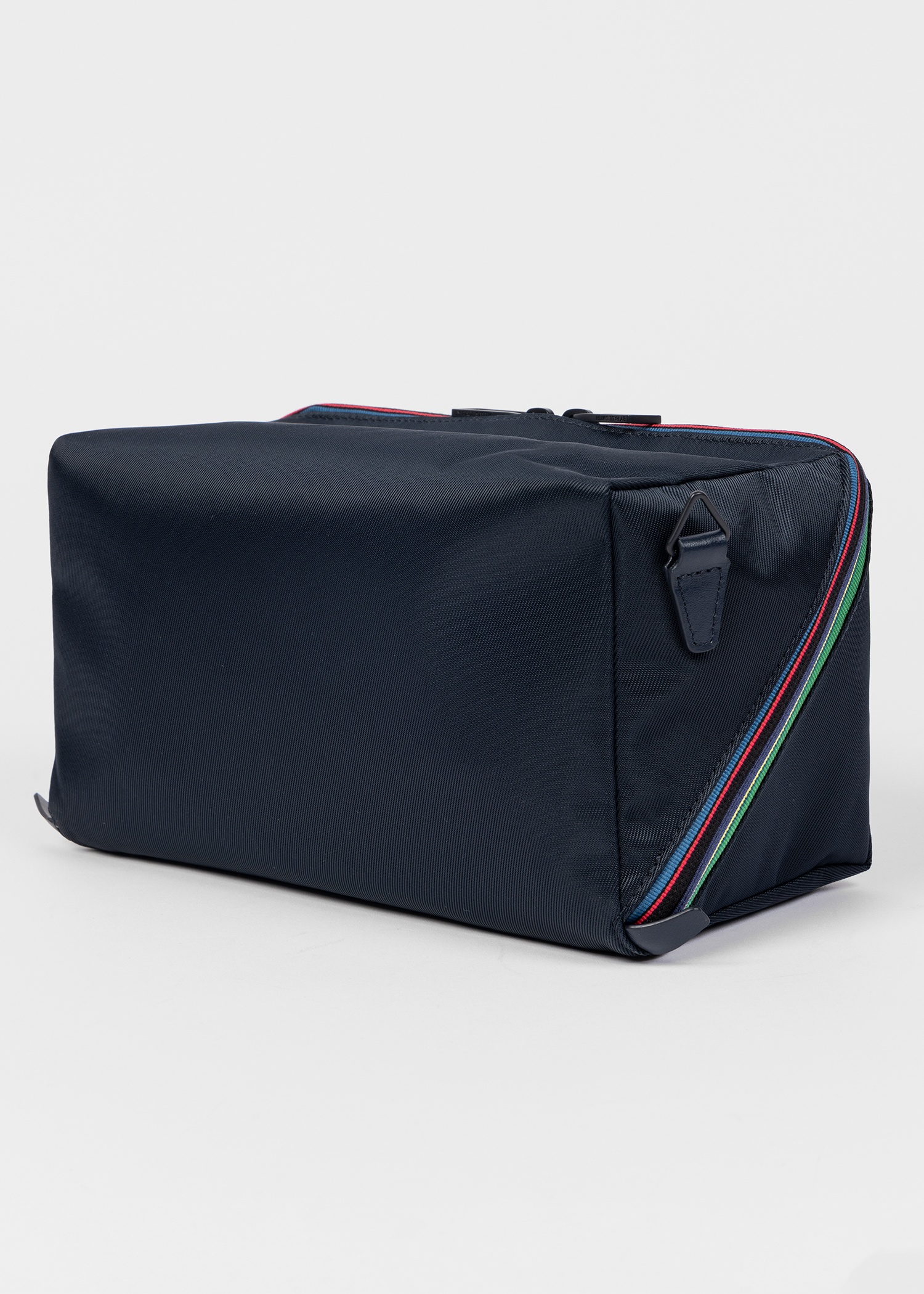 Navy 'Sports Stripe' Nylon Wash Bag - 2