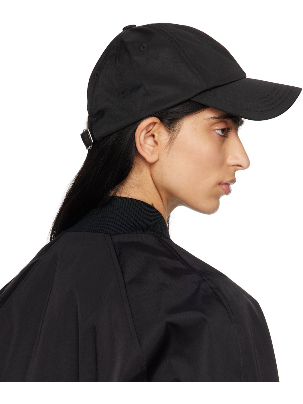 Black Twill Ami de Coeur Stud Cap - 3