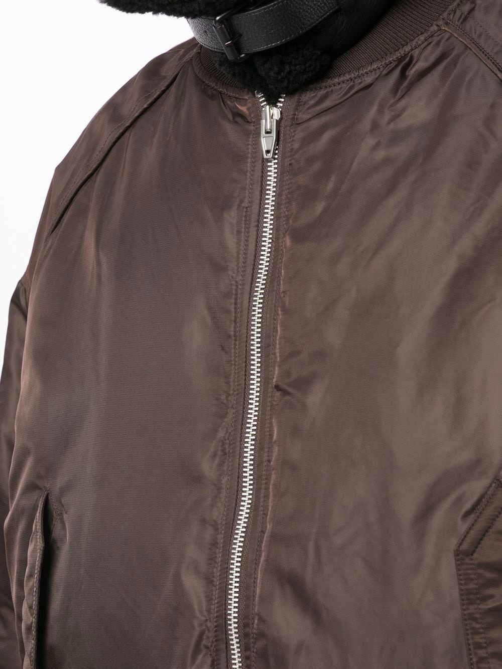 shearling-collar padded bomber jacket - 5