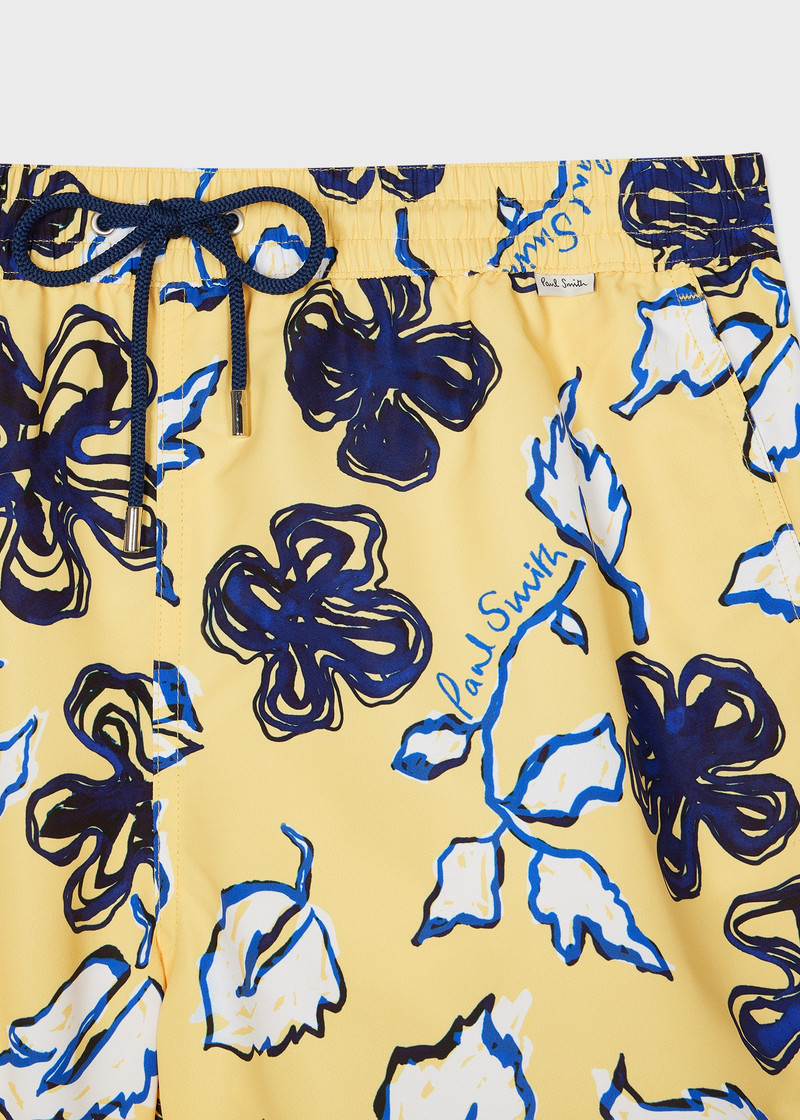 Paul Smith Yellow 'Yukka' Print Swim Shorts outlook