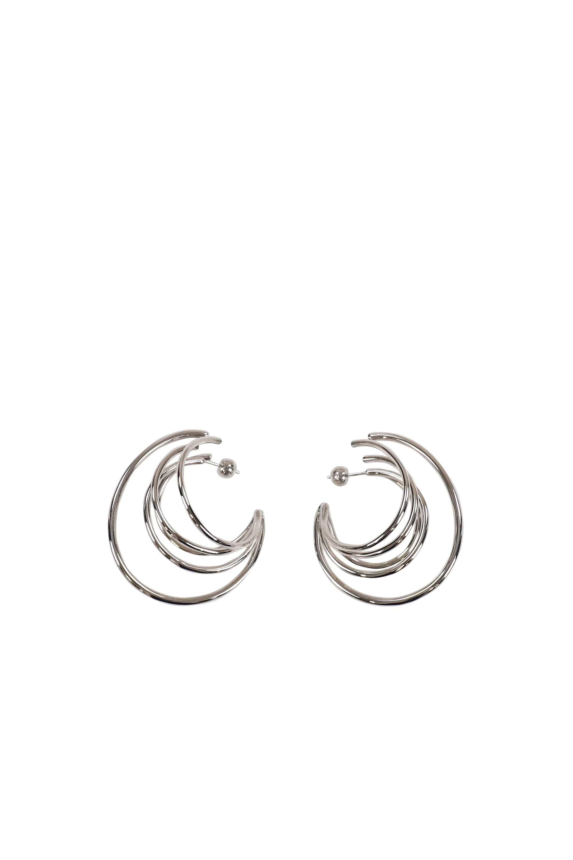 ORBIT EARRINGS LARGE / SIL - 1