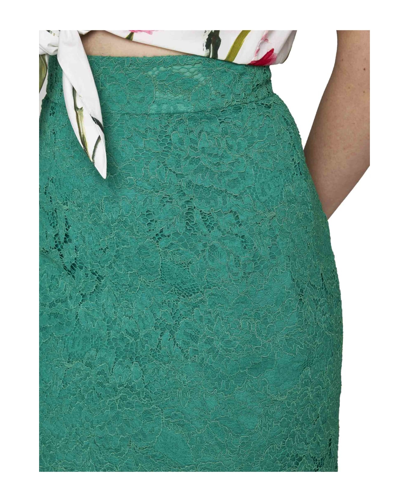 Floral Lace Skirt - 5