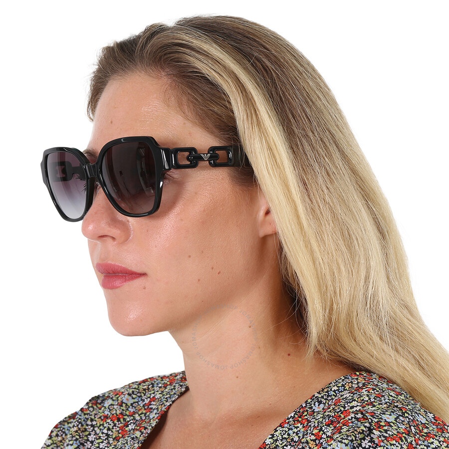 Emporio Armani Gradient Gray Butterfly Ladies Sunglasses EA4202F 50178G 56 - 2