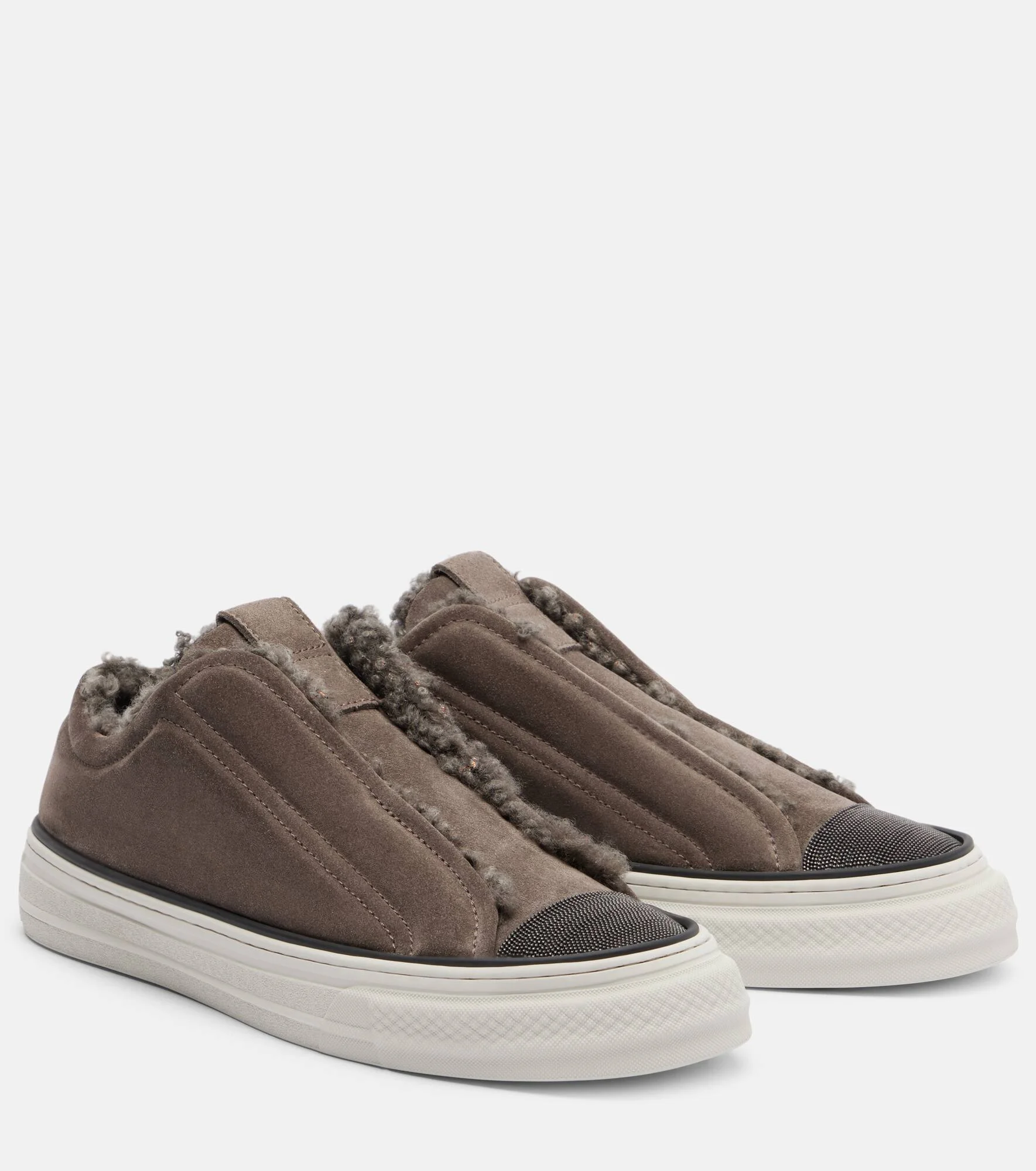Monili suede slip-on shoes - 1