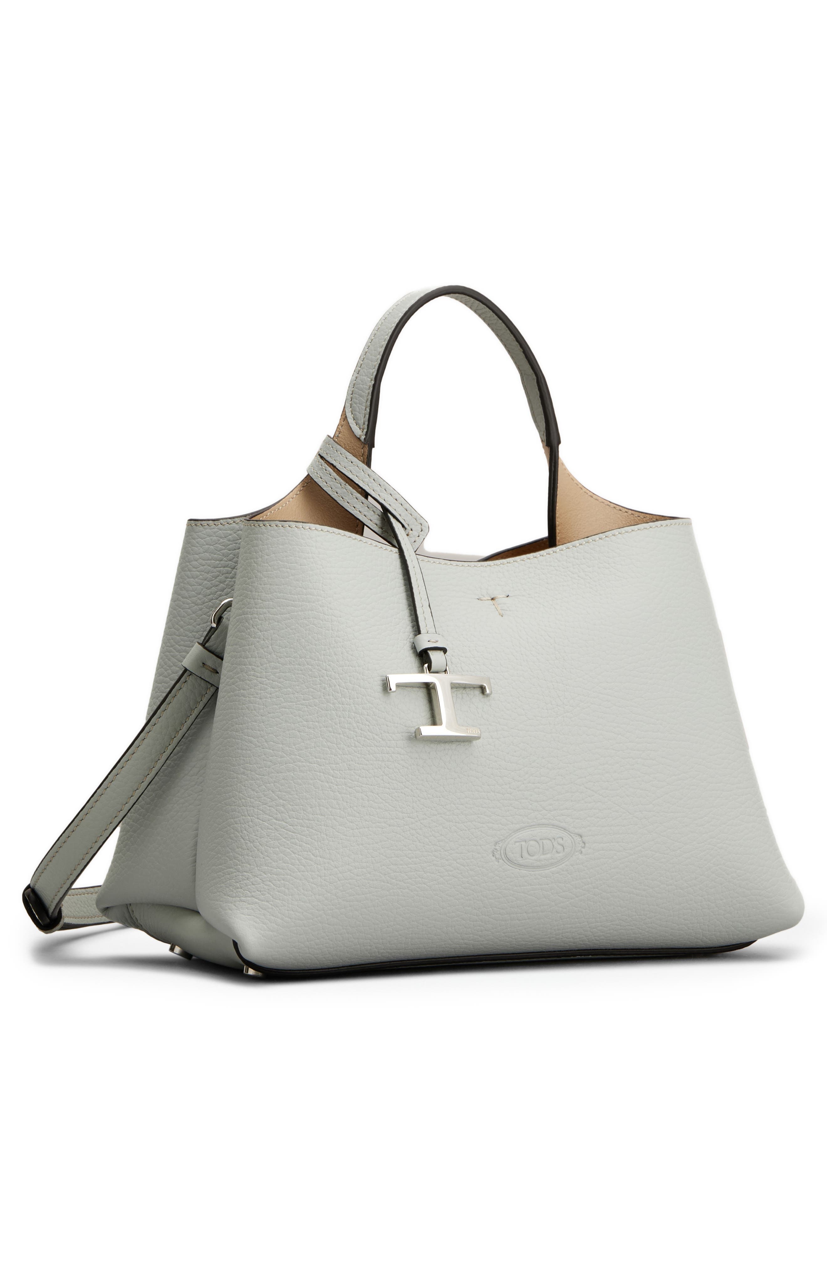 Tod's Micro Leather Top Handle Bag in Grey Natural at Nordstrom - 4