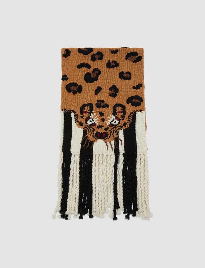Leopard Knit Scarf 1