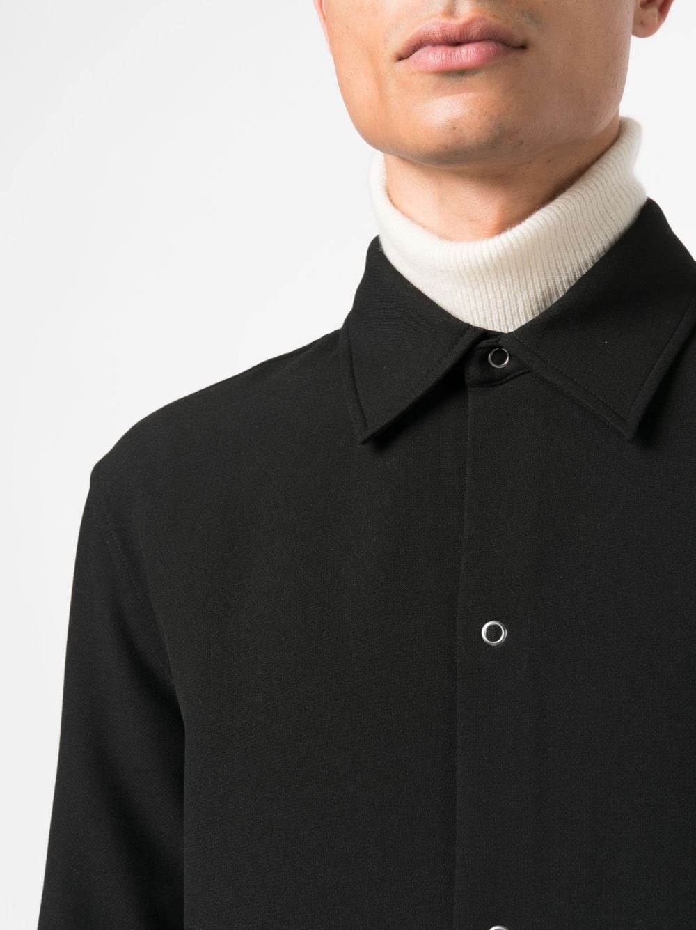 classic-collar button-up shirt - 5