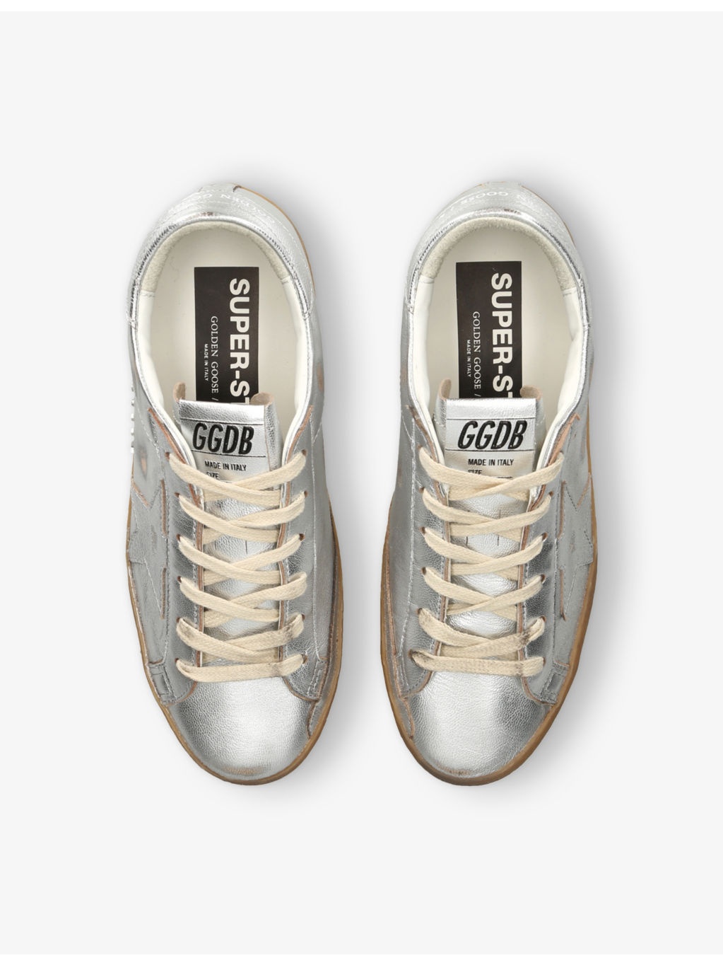Superstar 70100 Metallic Leather Low-Top Trainers - 2