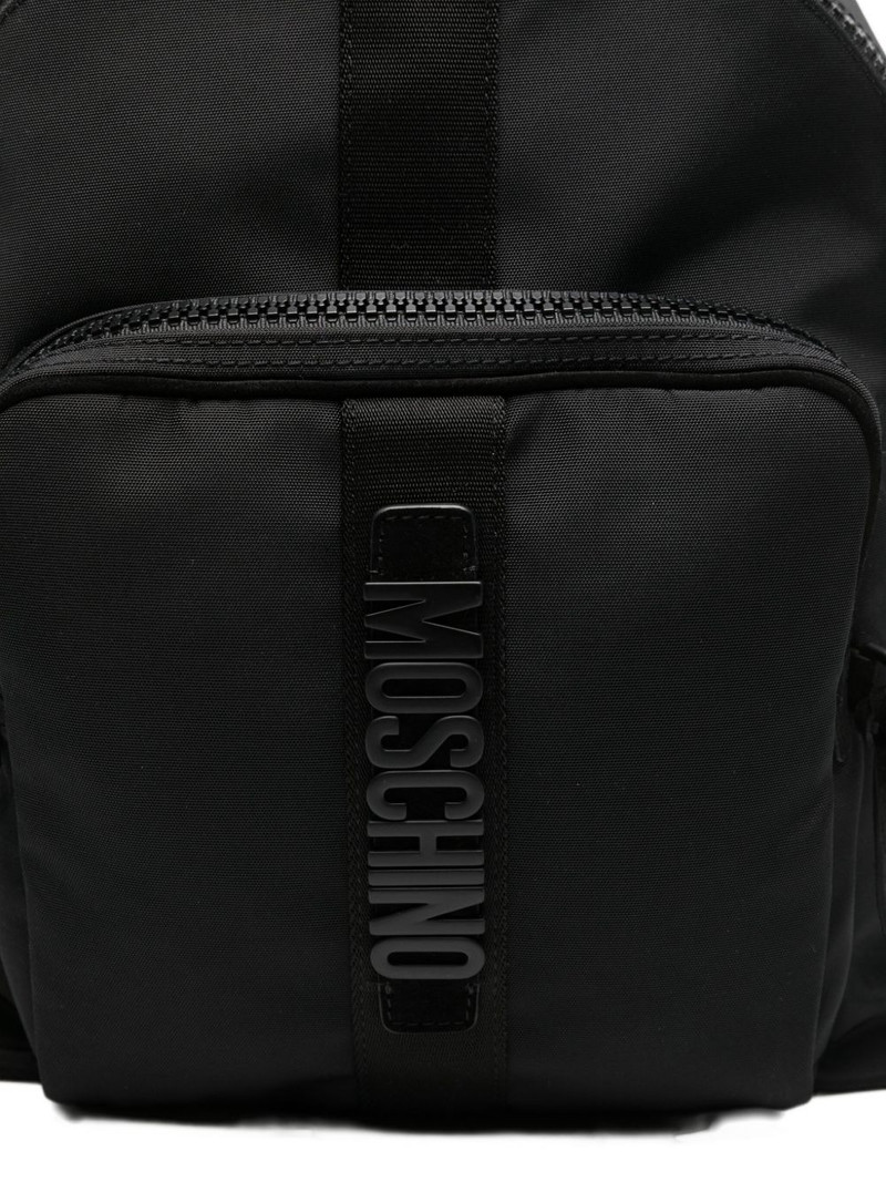 logo-plaque zip-fastening backpack 4