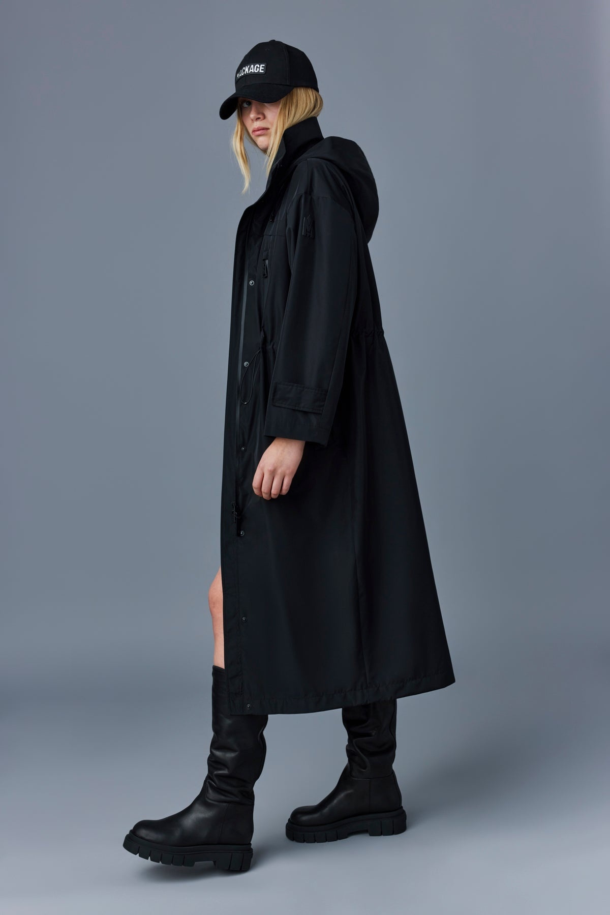 BREENA Long oversized raincoat with hood - 5