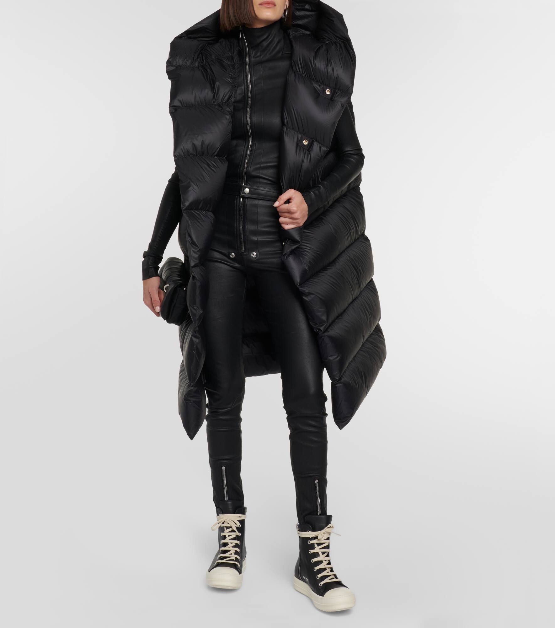 Down-paneled hooded coat - 7