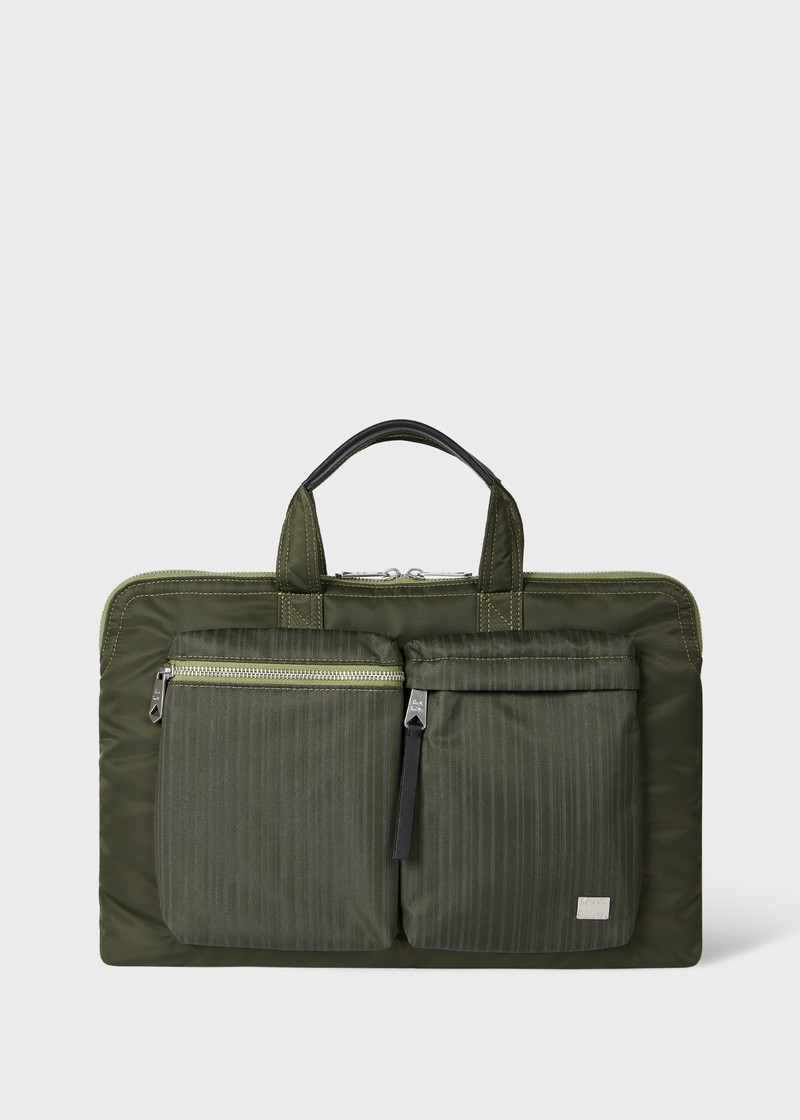 Green 'Laser Stripe' Recycled-Nylon Folio 1