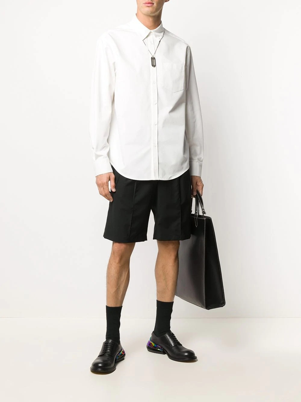 plain long-sleeve shirt - 4