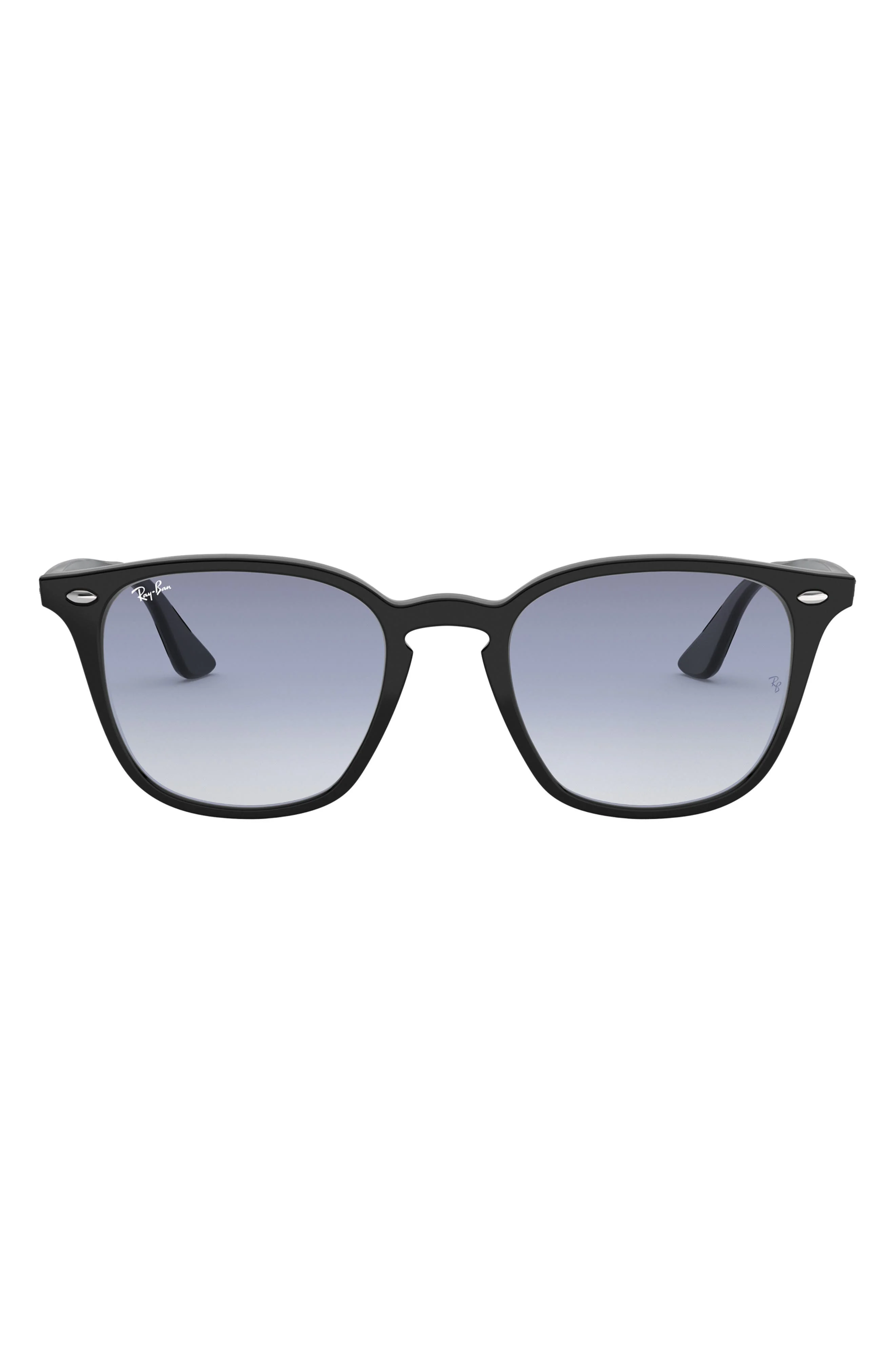 Ray-Ban 52mm Square Sunglasses in Black /Light Blue at Nordstrom - 1