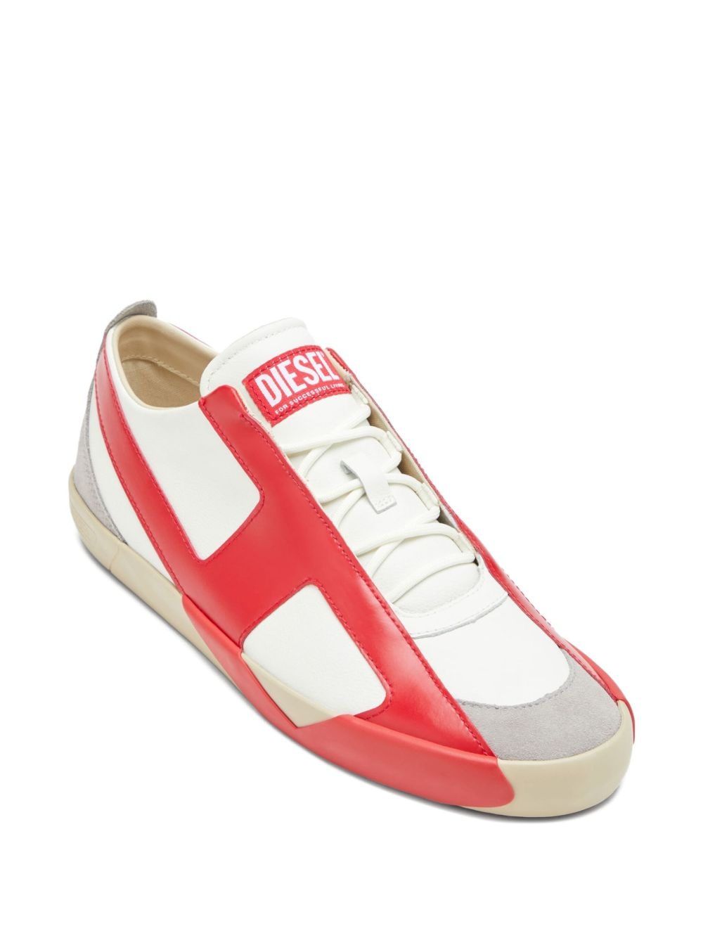 Slante leather sneakers - 5