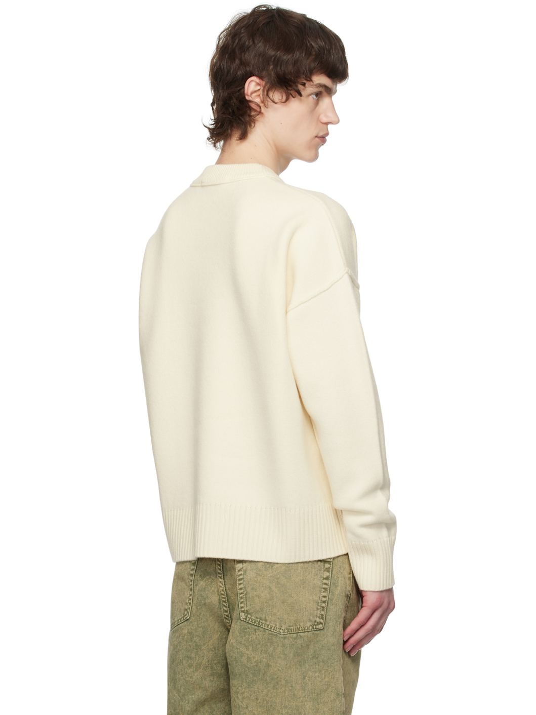 Off-White Wool Ami de Coeur Sweater - 3