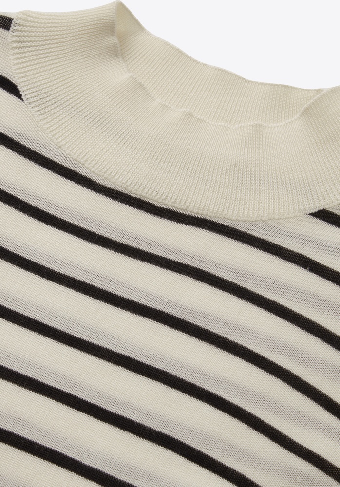 SWEATER 71 BLACK WHITE STRIPE - 5