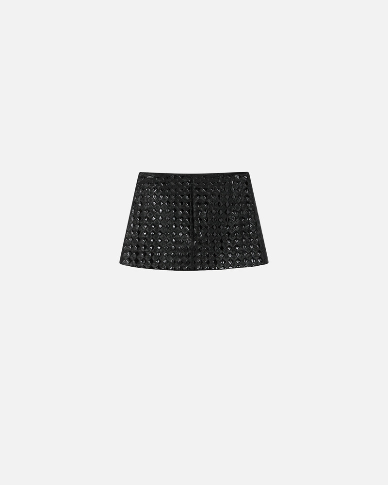 PATENT LEATHER MINI SKIRT WITH QUILTED PATTERN 6