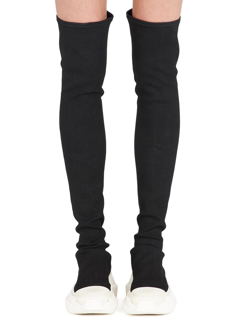 Rick Owens DRKSHDW Black Abstract Stocking Boots outlook