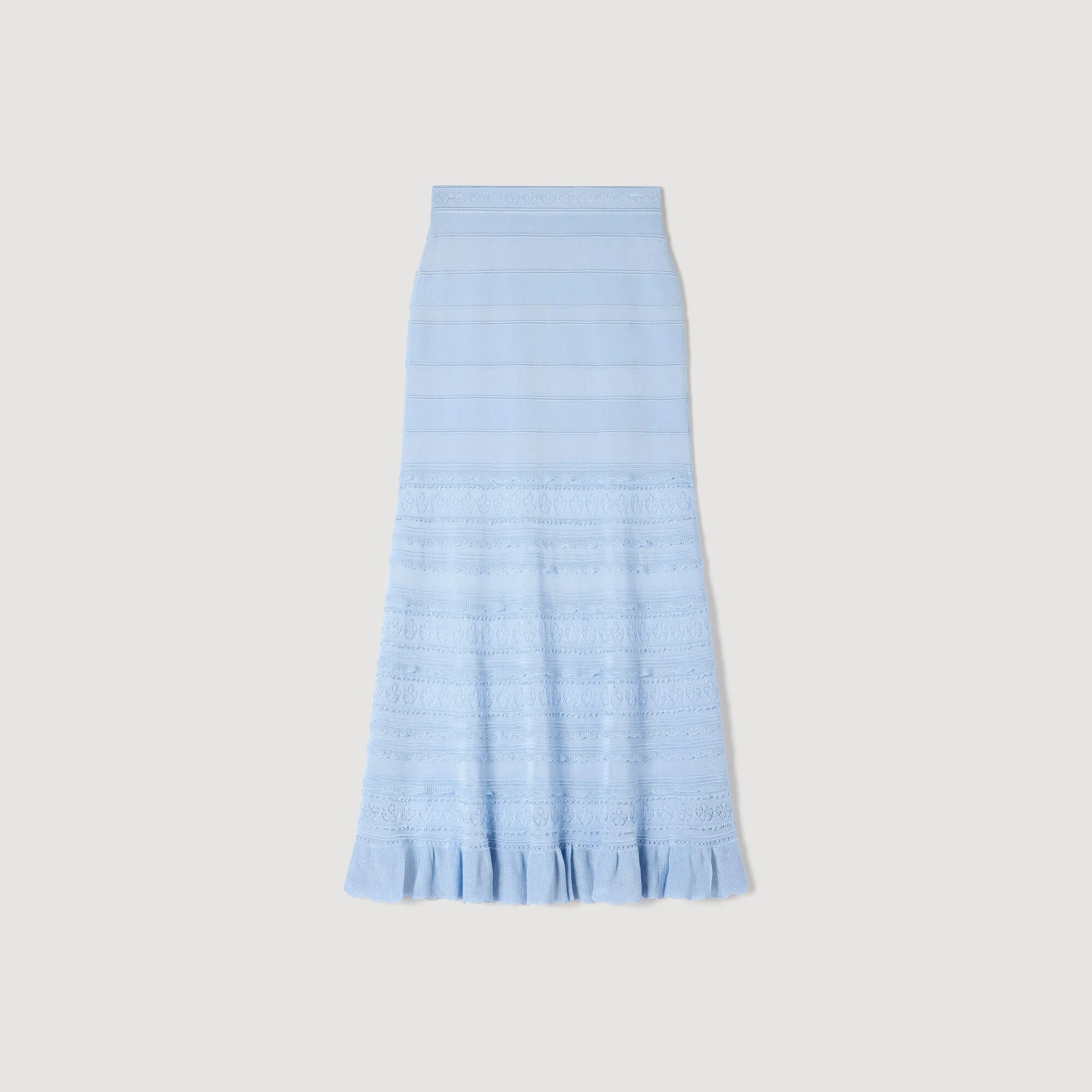 POINTELLE KNIT MAXI SKIRT - 1