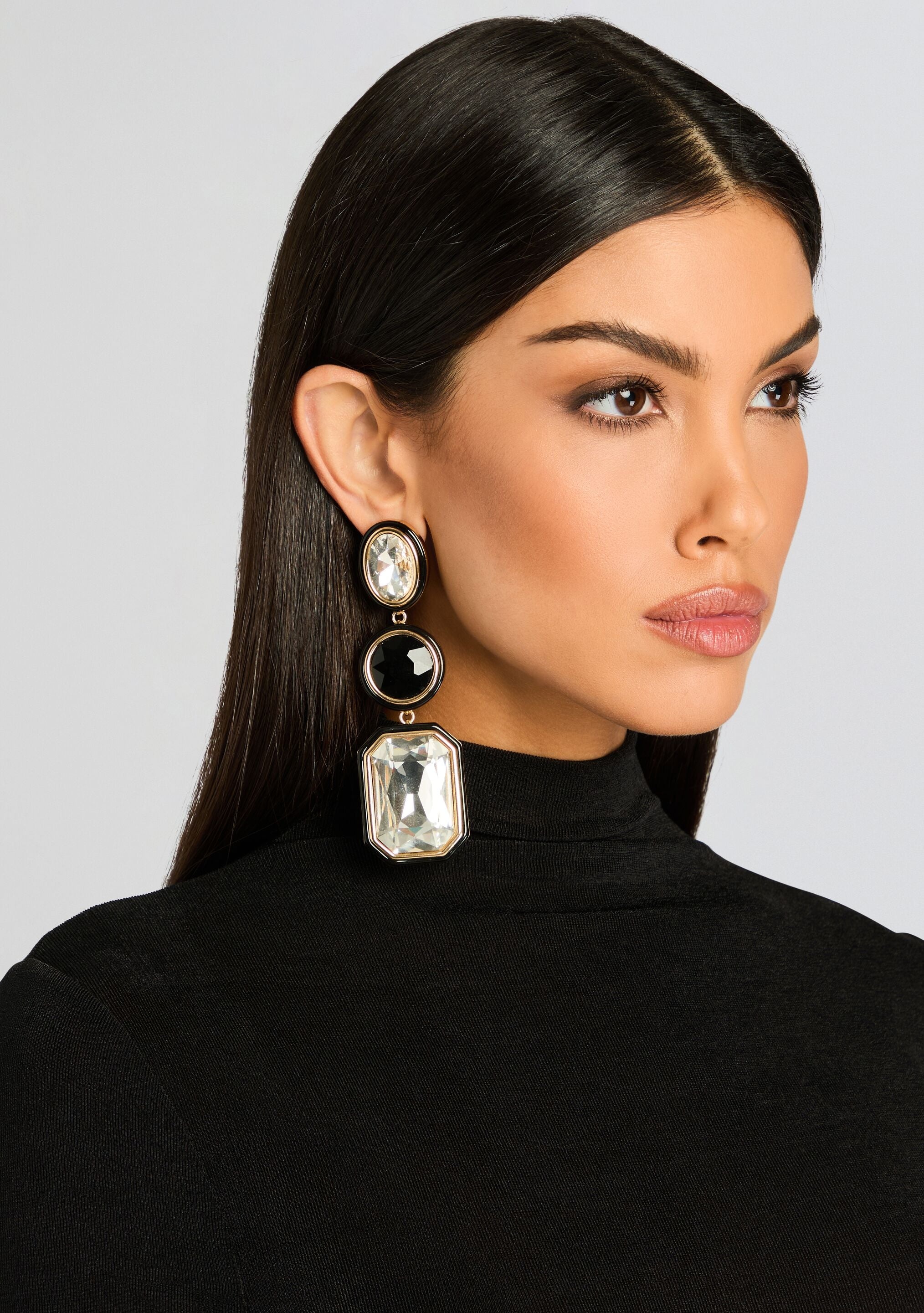 CAMILLE GEMSTONE DROP EARRINGS - 2