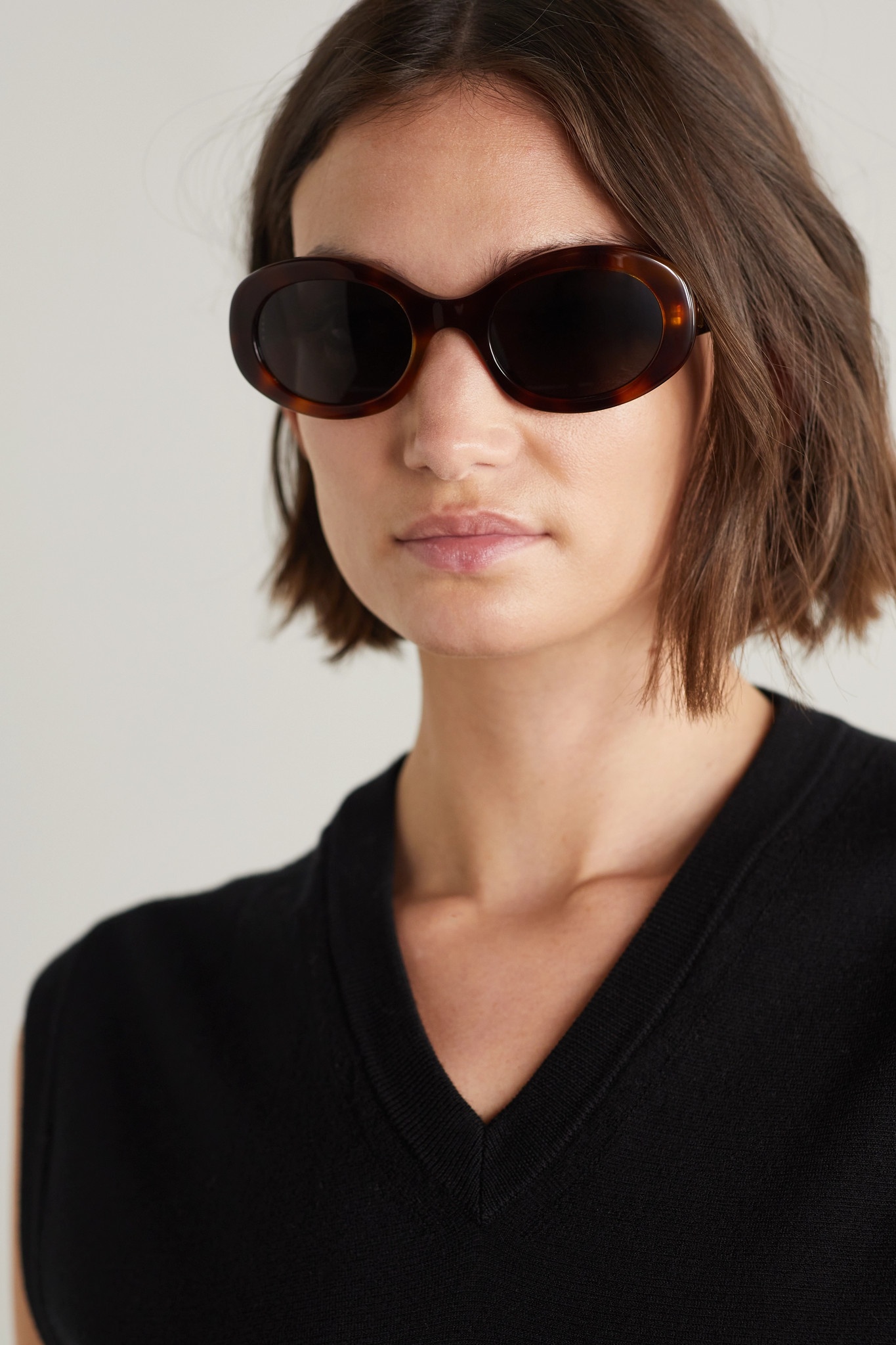 Oval-frame acetate sunglasses - 2