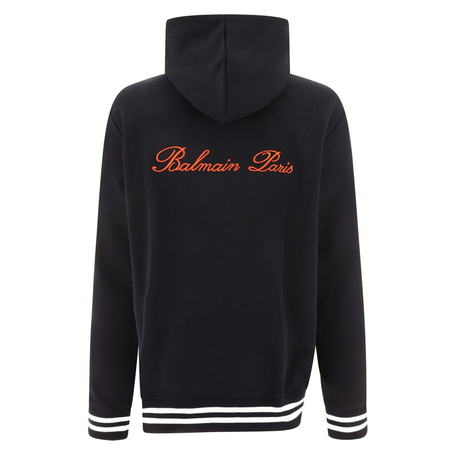 Balmain Signature-Embroidered Cotton Hoodie - 6