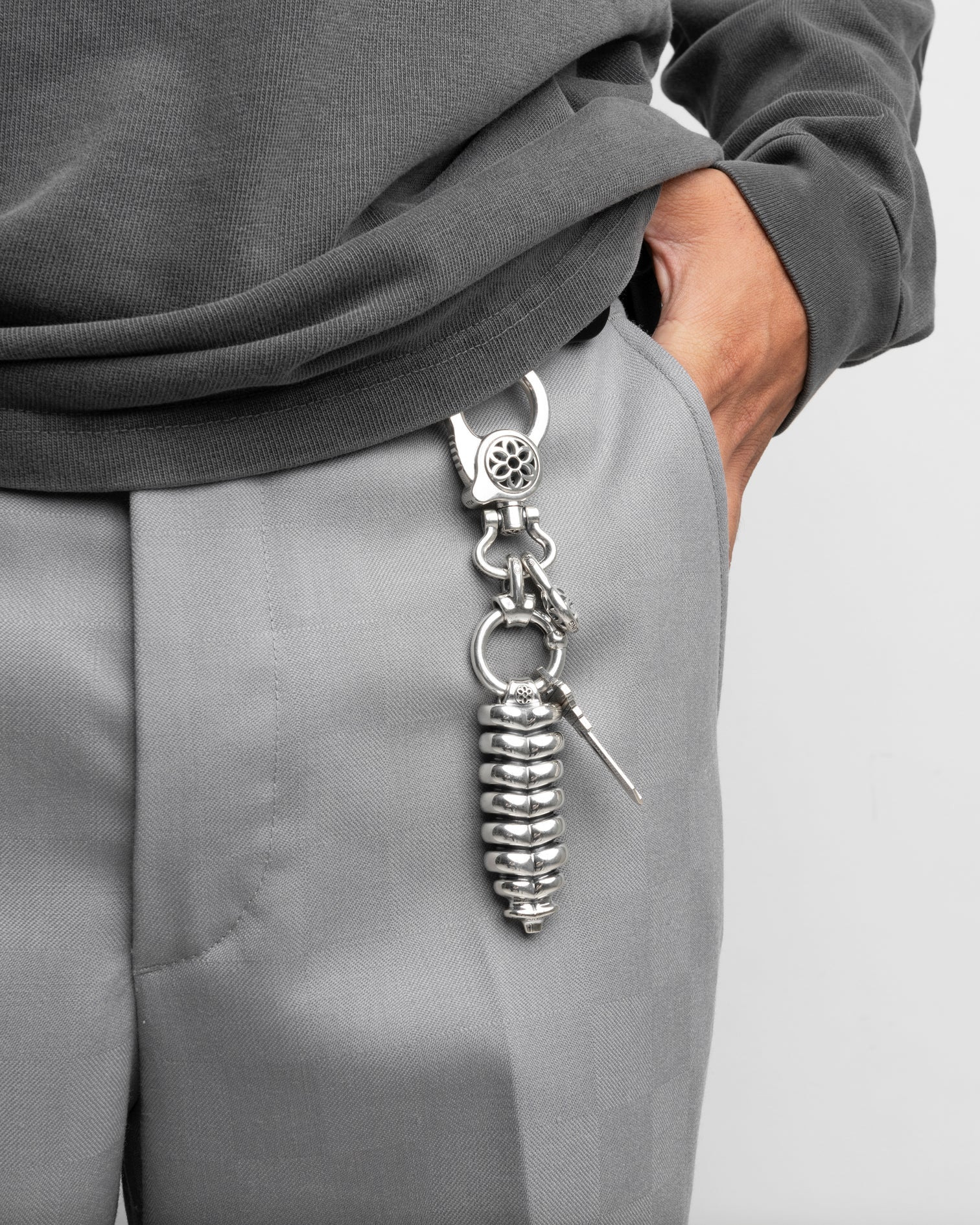 GOOD ART HLYWD RATTLER CHARM LARGE - STERLING SILVER - 2